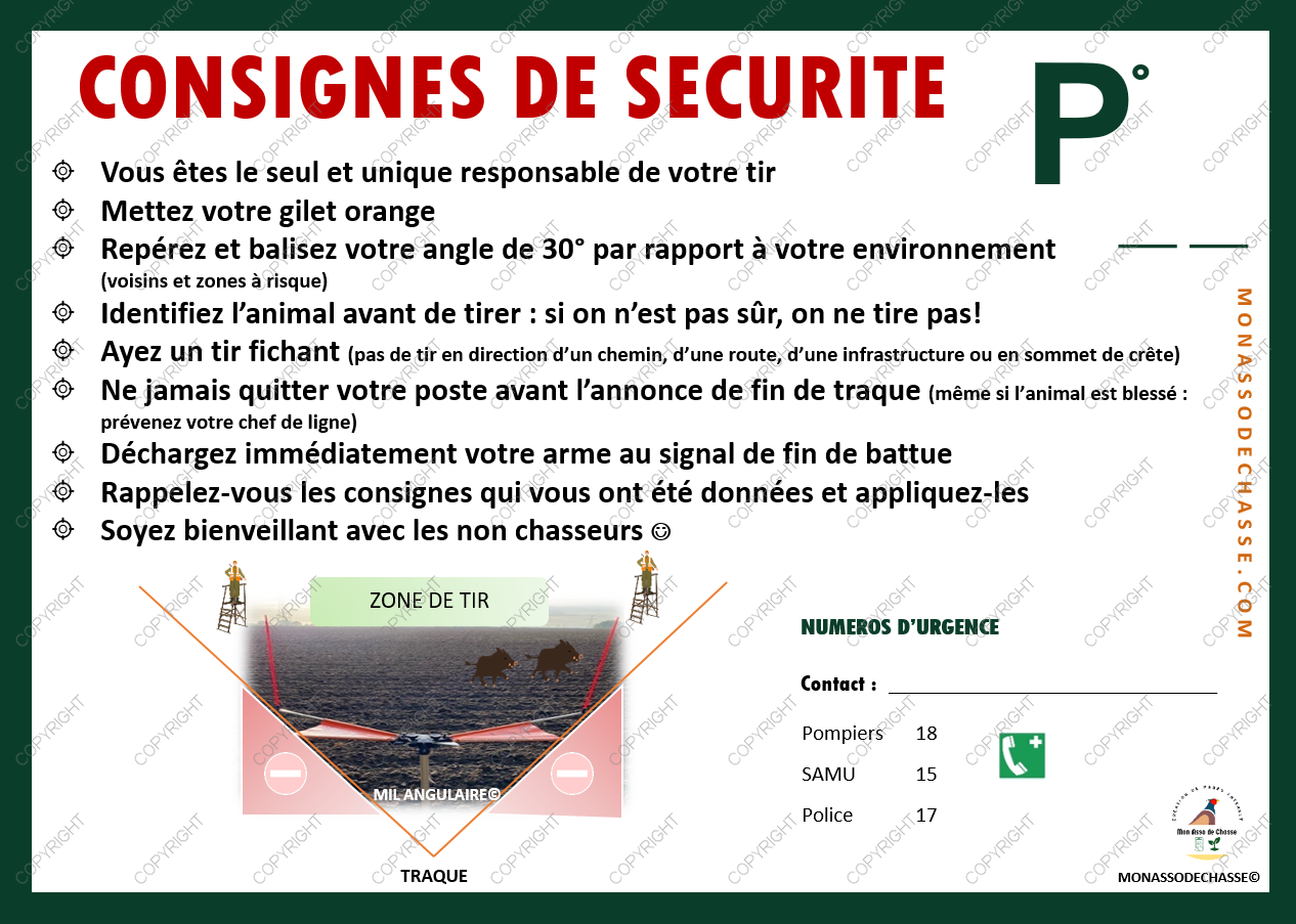 Consignes de sécurité postier (lot de 10)