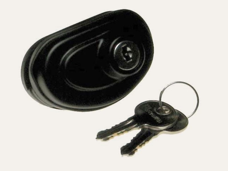 Verrou de pontet à deux clés - Noir